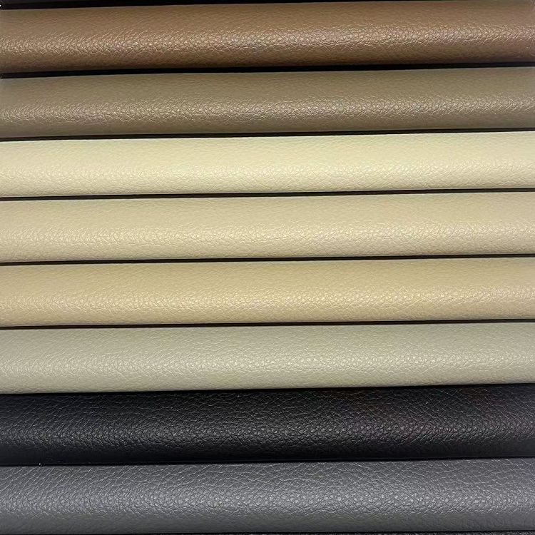 Wholesale Litchi Grain Leather Microfiber Leather Manufacture Vegan Leather Supplier in China For Sofa Bag Car Seat Furniture Car Interior